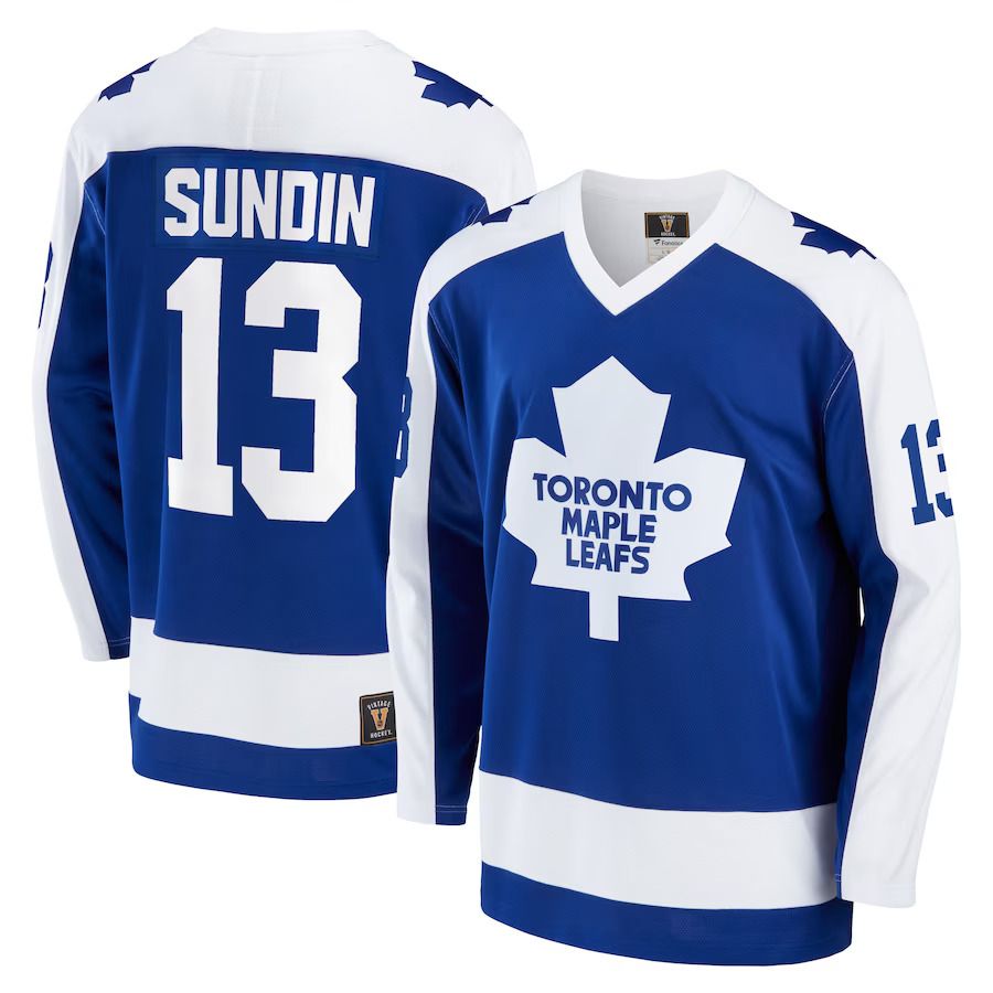 Men Toronto Maple Leafs #13 Mats Sundin Fanatics Branded Blue Breakaway Retired Player NHL Jersey